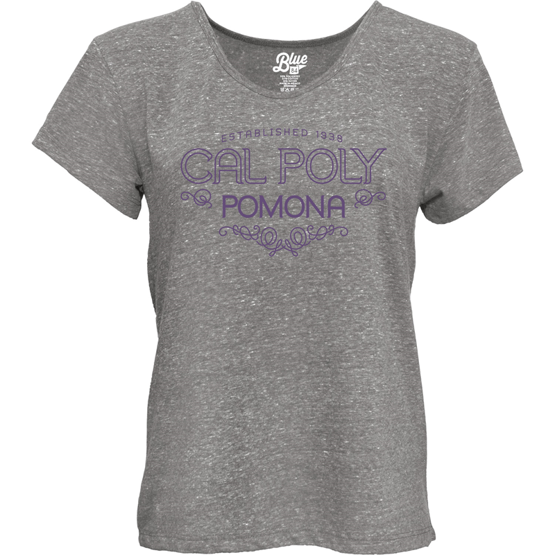 *Close Out: Ladies Tee Tri-Blend Fancy Pick Est Classic Stack Heather (SKU 124580591372)
