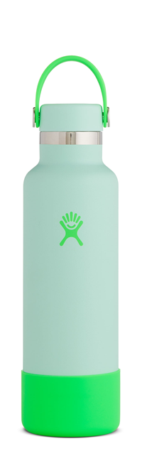 green and blue hydro flask