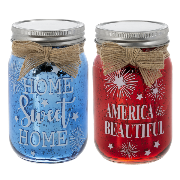 Americana Mason Jars W/ Light (SKU 124922821435)