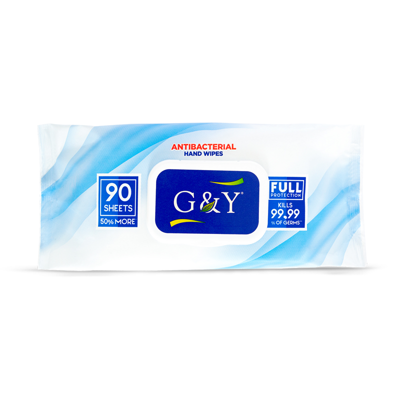 G&Y ANTIBACTERIAL HAND WIPES 90 SHEETS (ppe) Bronco Bookstore