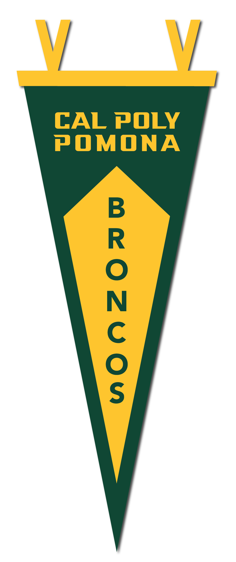 Pennant 12" X 30" Cal Poly Pomona Over Broncos Inverted (SKU 125234671009)