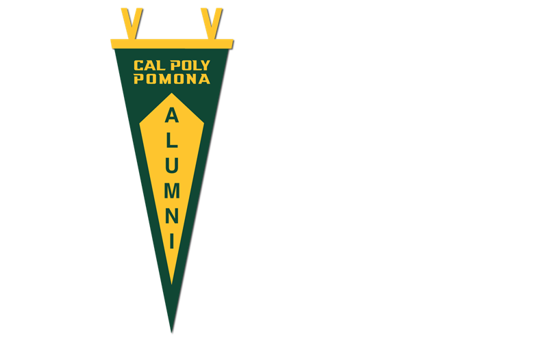 **New Item: Alumni Pennant Cal Poly Pomona Over Alumni Inverted 12X30 (SKU 125257061009)
