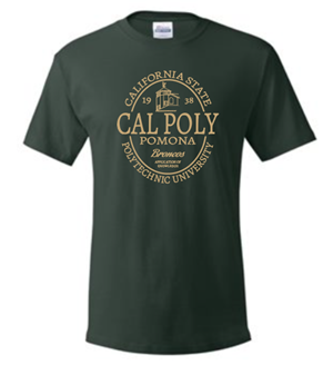 Tee S/S Can Circle Logo Full Spell Ath Gold