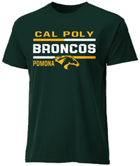 Tee Two Tone Cal Poly Over Bronco Over Pomona Forest