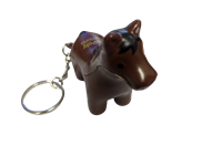 Keychain Horse Stress Ball W/Cal Poly Pomona Imprint Brown