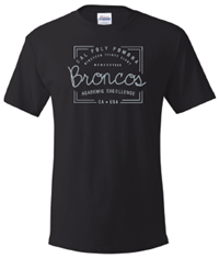Tee Outline Broncos Academic Excellence Black '21