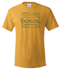 Tee Outline Broncos Academic Excellence Gold '21
