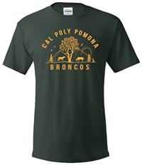 Tee Grazing Horses Dark Green
