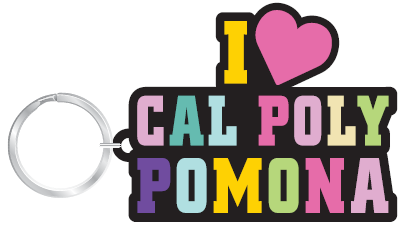 *New Item: Keychain 3-D Pvc Multicolor I Heart Cal Poly Pomona (SKU 125982671397)