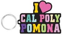 *New Item: Keychain 3-D Pvc Multicolor I Heart Cal Poly Pomona