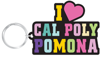 Keychain 3-D Pvc Multicolor I Heart Cal Poly Pomona