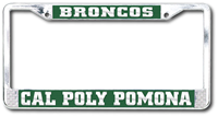 Broncos Polished Chrome 2 Hole License Frame