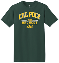 Dad Tee Arched 1938 Script Dark Green