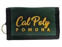 *Bestseller: ID Holder W/Keyring Dark Green W/Ath Gold  Cal Poly Pomona