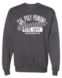 Value Crew Cal Poly Pomona Arched Over Bronco Script Ath Dept Charcoal