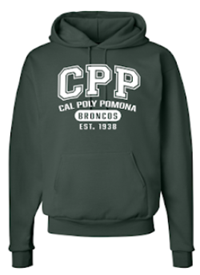 Value Hood Big CPP Arched Over Cal Poly Pomona Dk Green