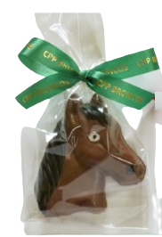 Chocolate Horse W/Green CPP Broncos Bow