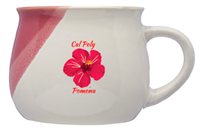 *Bestseller: Mug Two-Tone Drip Glazed W/Hibiscus Pink 12 Oz