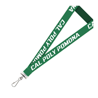 *New Item: Lanyard Polyester Bold W/White Imprint Dark Green
