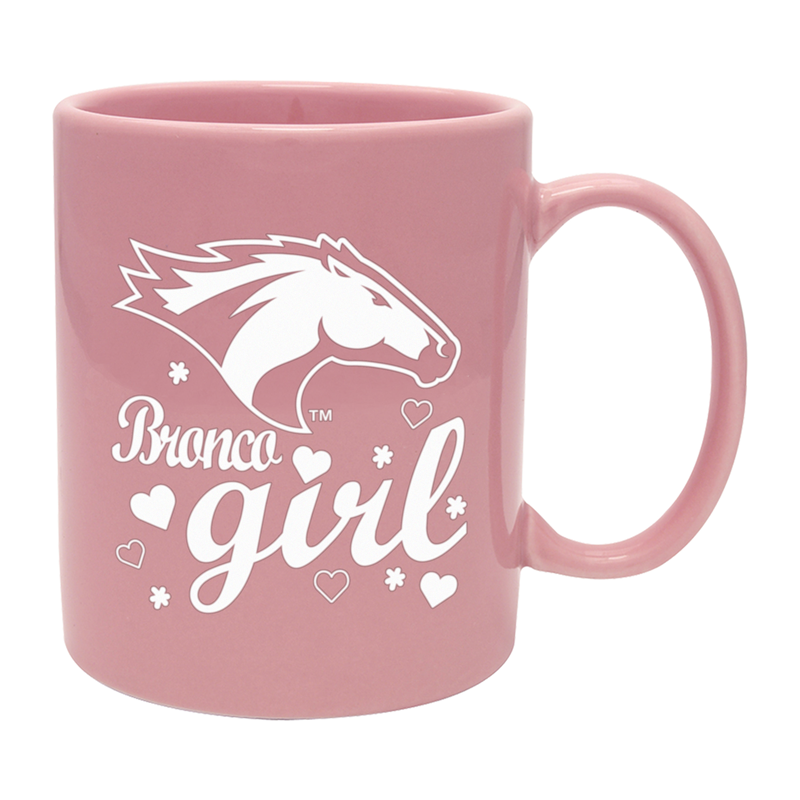 *New Item: Mug Dorchester Bronco Head Bronco Girl Pink 11 Oz (SKU 126054911405)