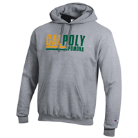 Hood Powerblend Two Color Cal Poly Lines Over Pomona Heather Grey