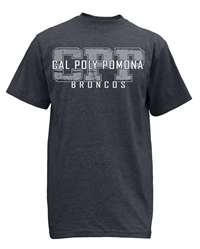 Tee Retro Cpp/Cal Poly Pomona Distressed Heather Charcoal