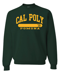 Crew Cal Poly Arched Over Pill 38 Dark Green