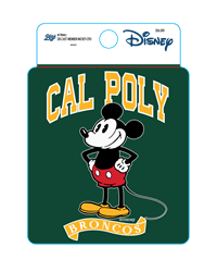 Decal Disney Cal Poly Pomona Over Mickey W/Hands At Sides Broncos