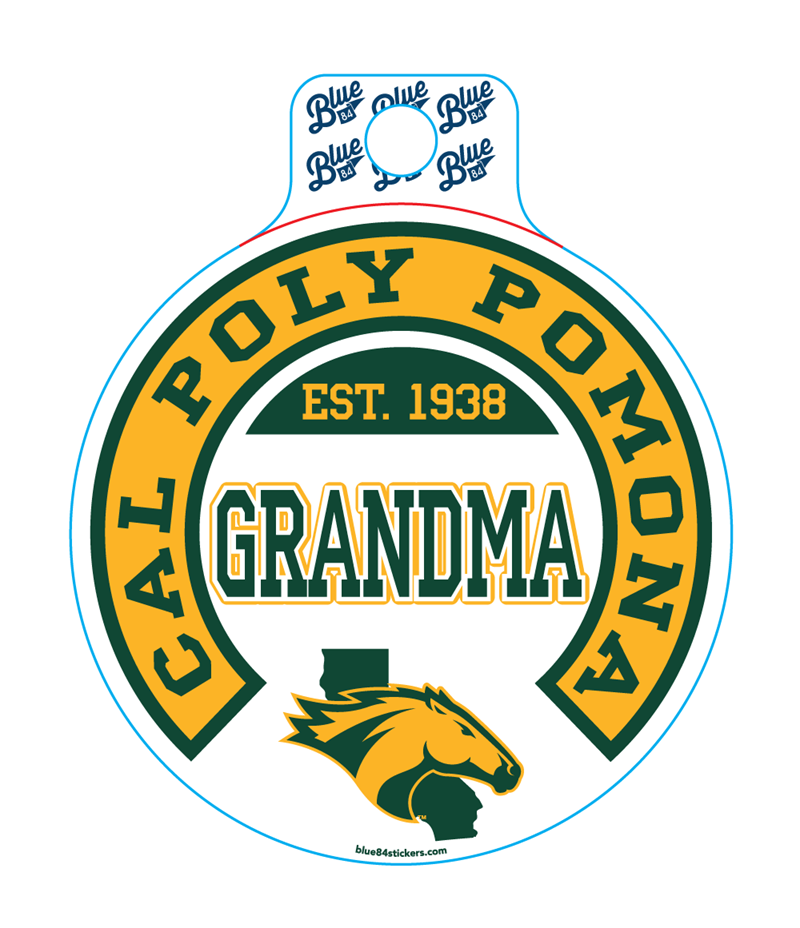 Decal B84 Cal Poly Pomona Grandma Est 1938 (SKU 126087991312)