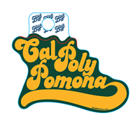 Decal Huffed Font Cal Poly Pomona W/Tail