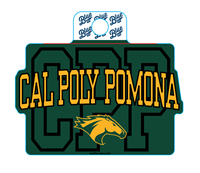 Decal Team Captain Cal Poly Pomona Overlayed On CPP W/Horse Head