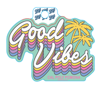 Decal Give Good Vibes Palm