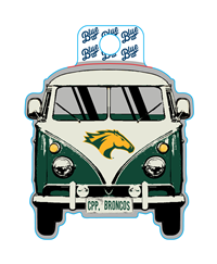 Decal Land Lover Green Vw Bus W/Horse Head