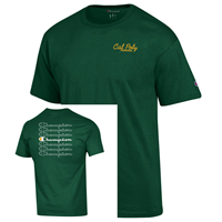 Tee 2 LOC Script Front Champ Repeating Back Dark Green