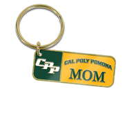 Mom Key Tag CPP Cal Poly Script Gold Plated