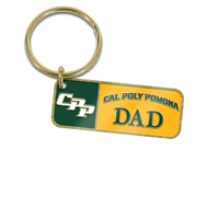 Dad Key Tag CPP Cal Poly Script Gold Plated
