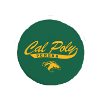 Button 2 1/4  Cal Poly Pomona Tail Green/Gold
