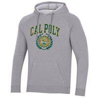 Hood Cal Poly Arched Over Laurel Seal Heritage Grey