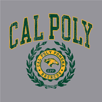 HOOD CAL POLY ARCHED OVER LAUREL SEAL HERITAGE GREY