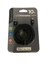 Bluestone Charge Cable 10' Apple Lighting Black