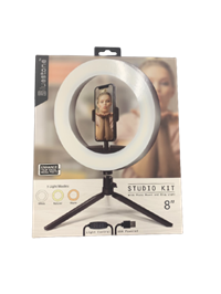Bluestone 8"Vlogger Selfie White Ring Light W/Stand