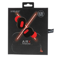 Airx True Wireless Airbuds - Black W/Red Inner