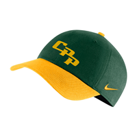  Nike Cap Campus Relaxed Fit Two Tone Green W/Gold Visor