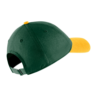  NIKE CAP CAMPUS RELAXED FIT TWO TONE GREEN W/GOLD VISOR