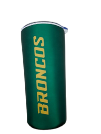 Tumbler Soft Touch Italics Broncos Dk Green 18 Oz