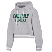 Ladies Hood Cropped SMU Vintage Washed Oxford Heather