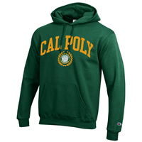 Hood Powerblend Cal Poly Over Faux Seal Dark Green