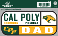Dad Decal Cal Poly Broncos Horse Head CPP 5.81 X 2.58