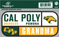Grandma Decal Cal Poly Broncos Horse Head CPP 5.81 X 2.58