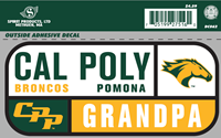 Grandpa Decal Cal Poly Broncos Horse Head CPP 5.81 X 2.58